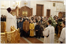 Великое водосвятие в Крещенский Сочельник. Хабаровский Спасо-Преображенский кафедральный собор (18 января 2009 года)