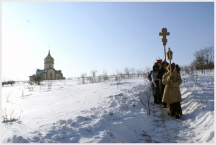 Чин Великого освящения воды в Свято-Петропавловском женском монастыре ( 18 января 2010 года )