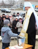 В поселкеПереяславка  совершен чин закладки  нового  храма в честь иконы Божией Матери «Споручница грешных». 12 ноября 2011г.