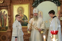Правящий архиерей совершил Божественную литургию в храме святого преподобного Серафима Саровского 15 января 2024 года